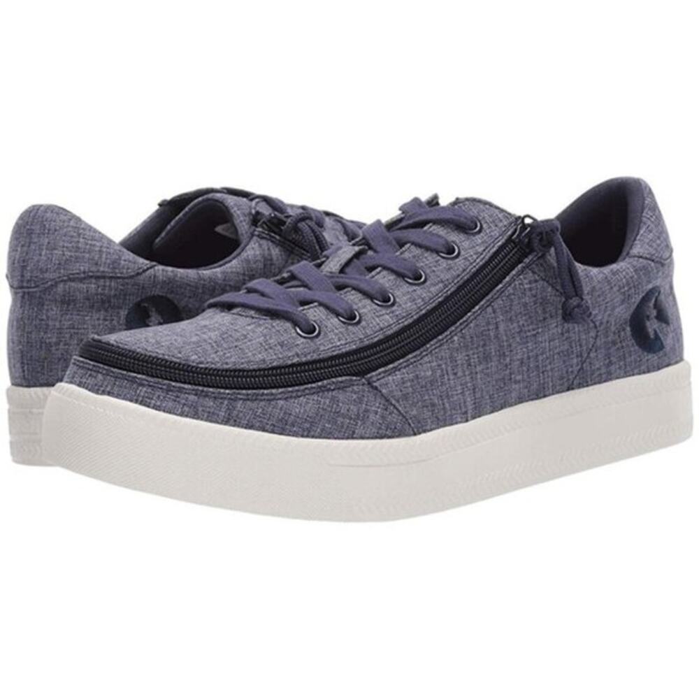Billy Footwear Women Sneaker Low Top Zip Up Blue Adaptive Size 8.5